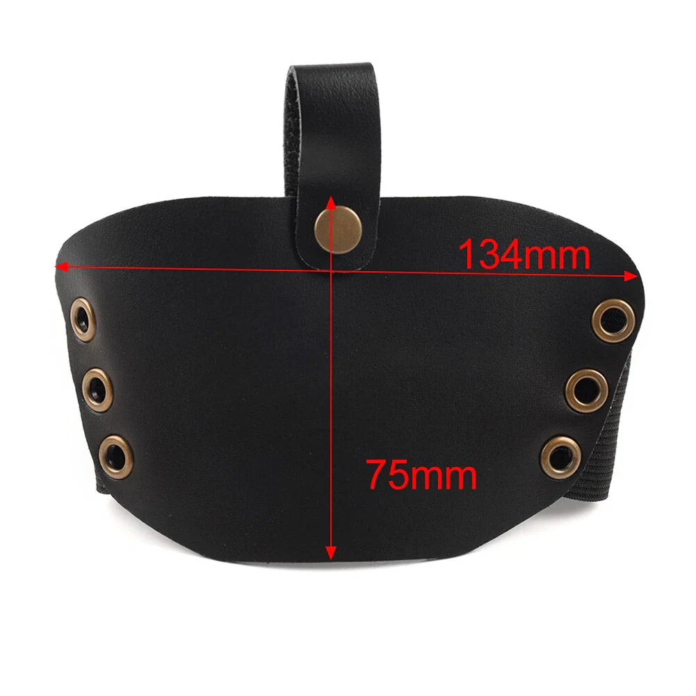 Leather Shifter Cover Boot Protector for Motorcycle - Black
