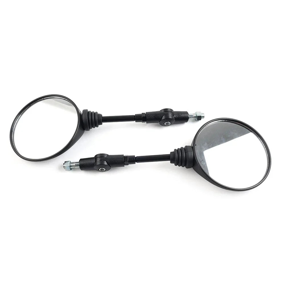 10mm Antifall Folding Round Rearview Mirror for Motorcycle 7/8" Handlebar