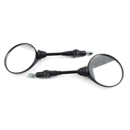 10mm Antifall Folding Round Rearview Mirror for Motorcycle 7/8" Handlebar