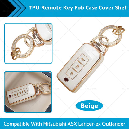 TPU Remote Key Case Cover for Mitsubishi ASX, Lancer, Outlander (2010-2023)