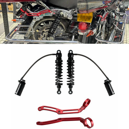 Remote Reservoir Shocks Mount Set for Harley Touring Road Glide Road King (2014-2023)