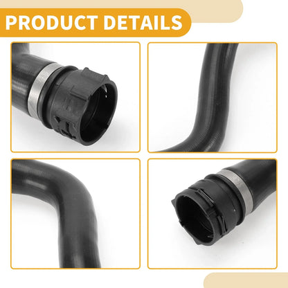 Radiator Hose 2 x for Mercedes-Benz C350e 2.0L (2016-2018) Rubber Black