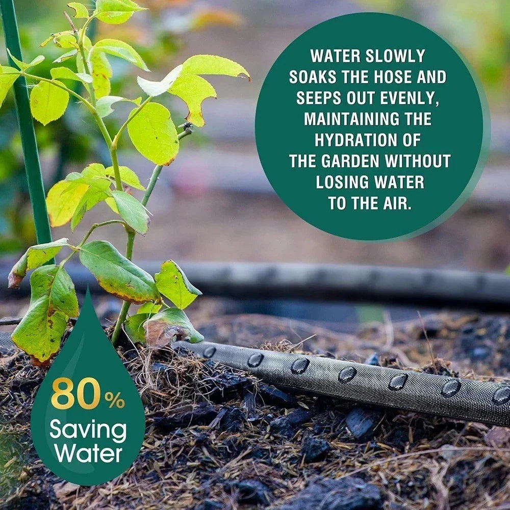 15m 30m Flat Soaker Hose for Drip Irrigation Leak-Proof Sprinkler Hose