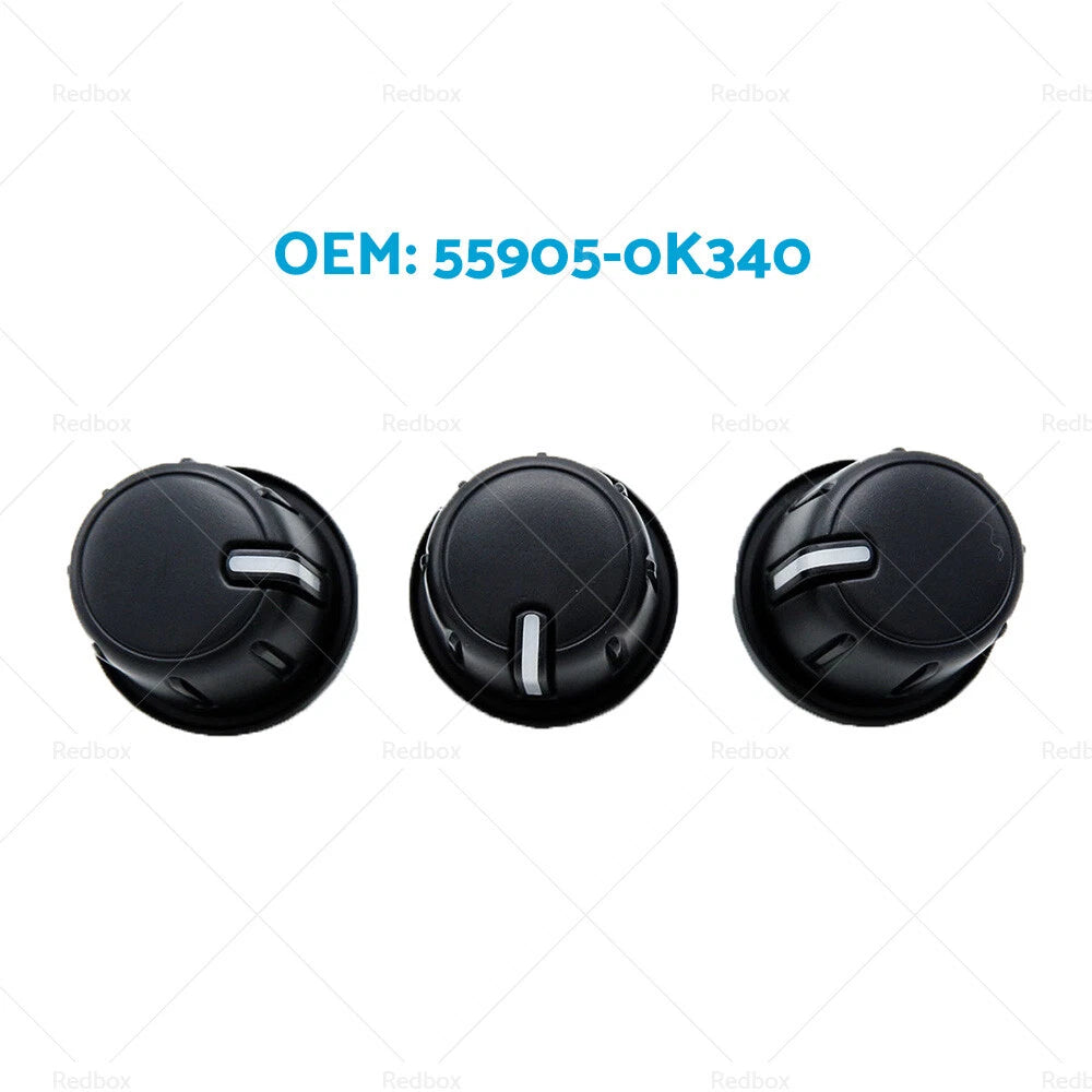3 x Heater Fan Control Switch Knobs for Toyota Hilux Vigo (2005-2015)