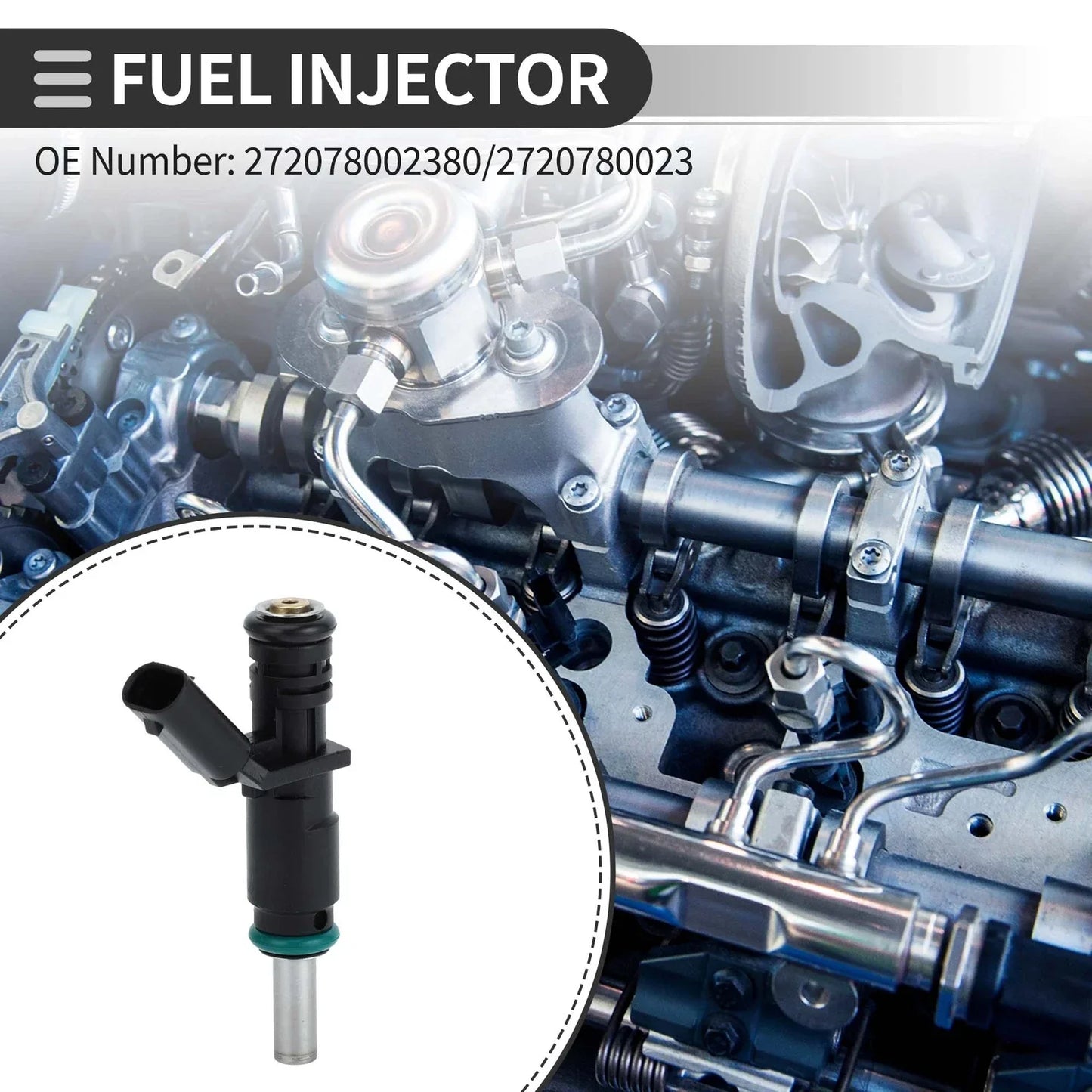 Fuel Injector for Mercedes-Benz C300 3.0 2008-2012 Black 1 x Unit