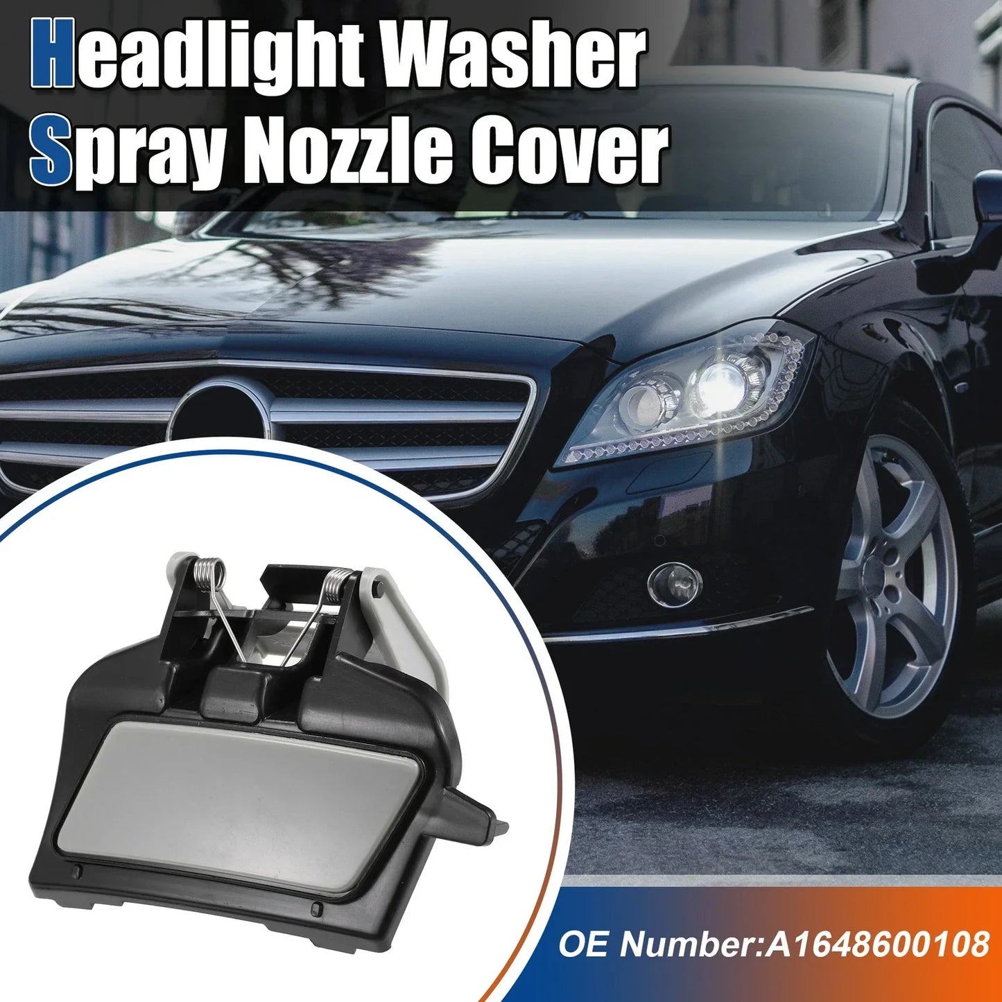 Front Left Headlight Washer Spray Nozzle for Mercedes Benz (2006-2011)