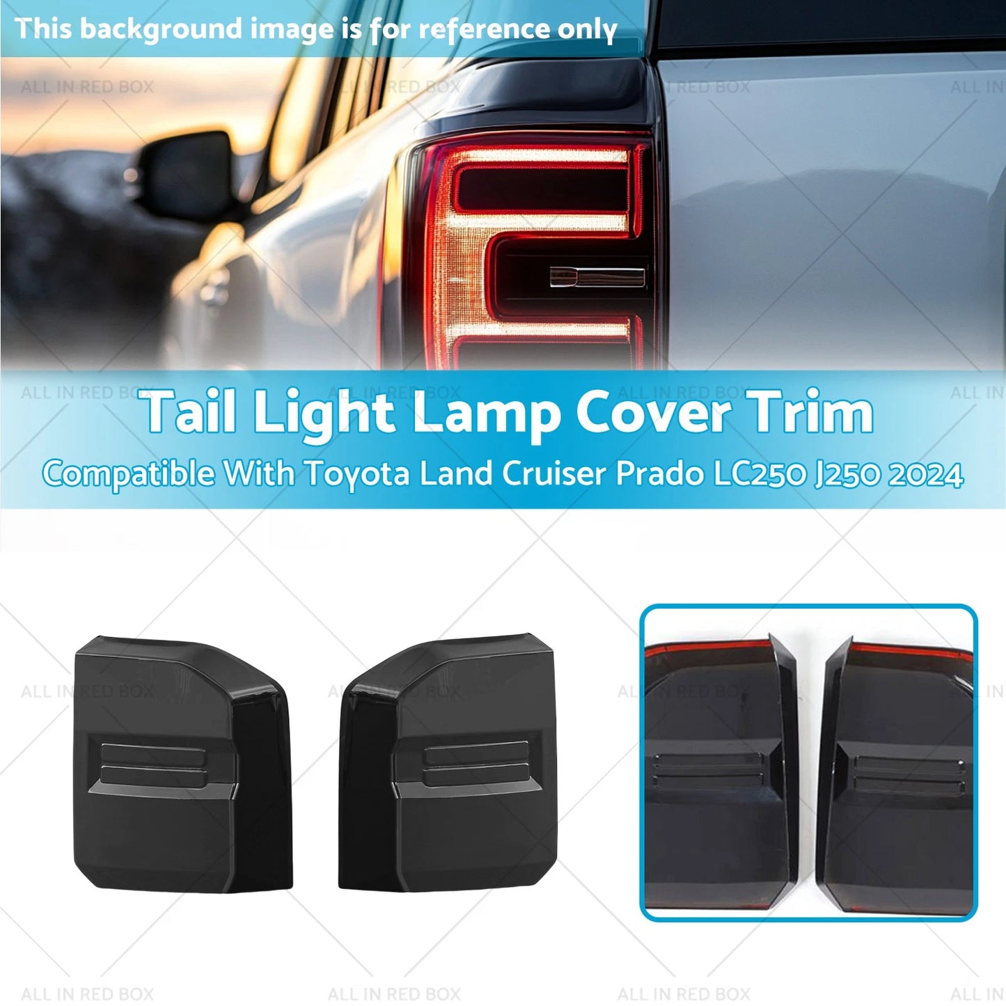 Tail Light Lamp Cover Trim for Toyota Land Cruiser Prado (2024)
