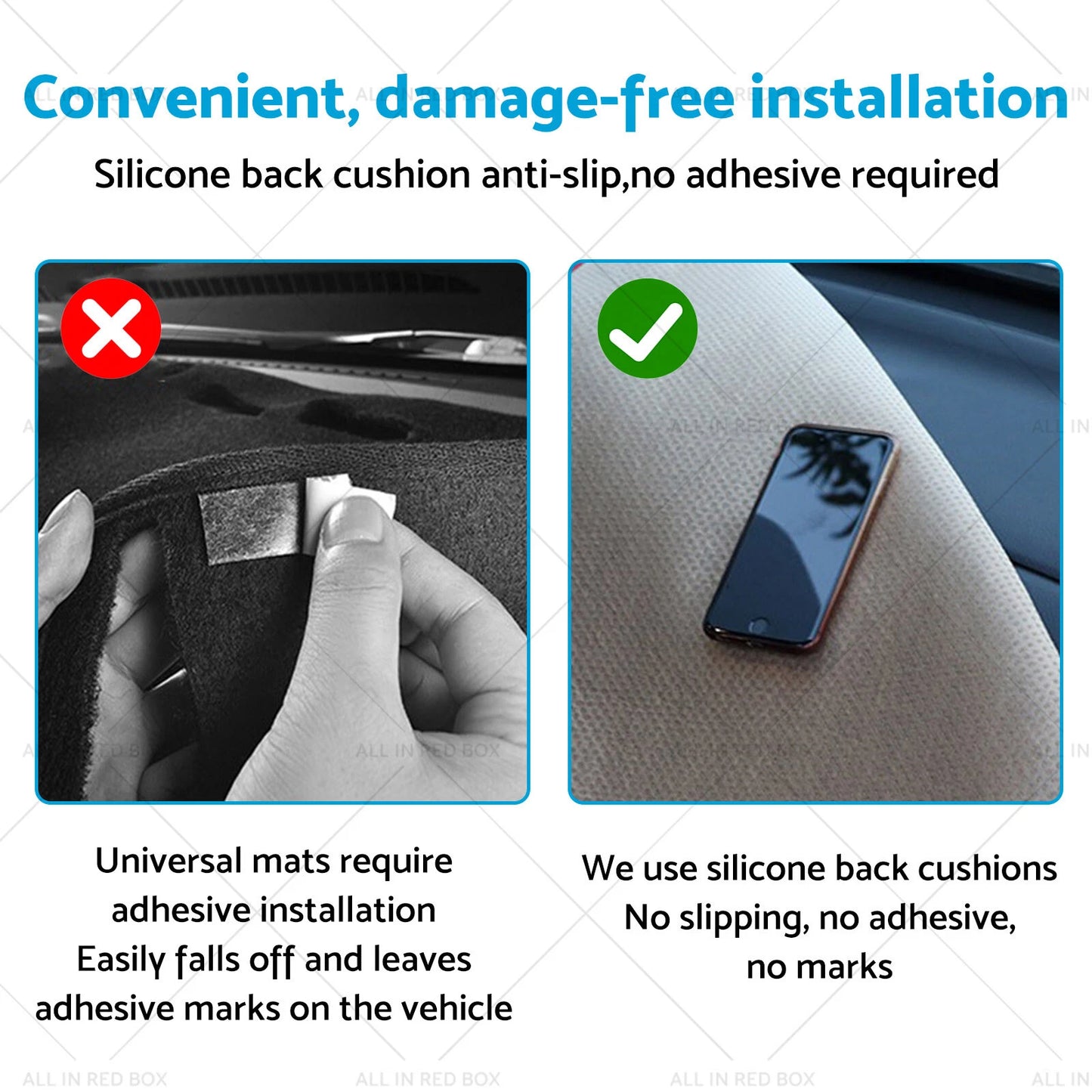 Dash Mat Microfiber Leather Black for Suzuki Jimny 3-Door (2018-On)