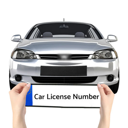 Invisible Adhesive License Plate Holder for Car - Frameless Number Frame