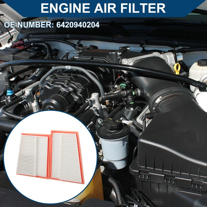 Car Engine Air Filter for MERCEDES-BENZ C320 3.0L (2000-2015) - 2 Pcs
