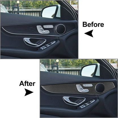 Carbon Fiber Inner Door Panel Cover Trim for GLC Class X253 (2016-2021)