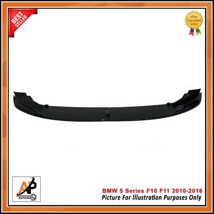 Front Bumper Splitter Lip M Sport Gloss Black for BMW 5 Series F10 F11 (2010–2016)