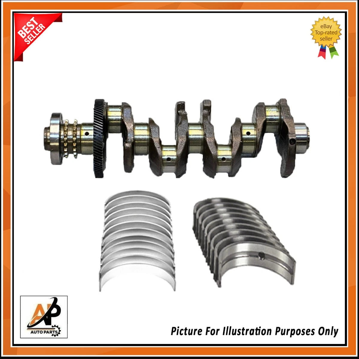 Crankshaft with Bearings Replacement for BMW N47D20 1 3 5 X1 X3 X5 (2008–2016)