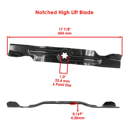 Deck Blade and Nut Kit for Cub Cadet LT 1050 RZT-50 SLT 1550 (50")