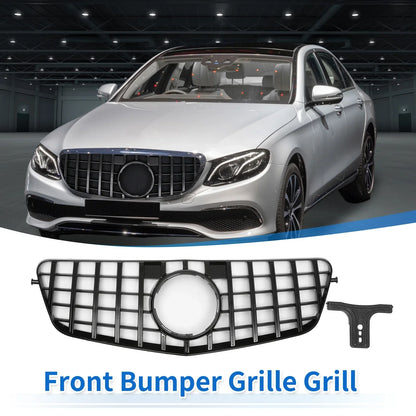 Front Upper Bumper Grille for Mercedes-Benz E300 2009-2013 Black Grills