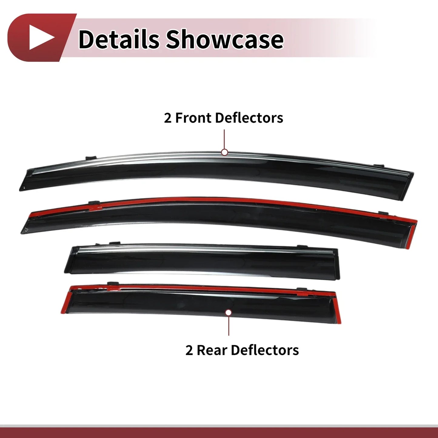 Window Deflectors for Honda Fit Side Window Vent Visors Black 2009-2014