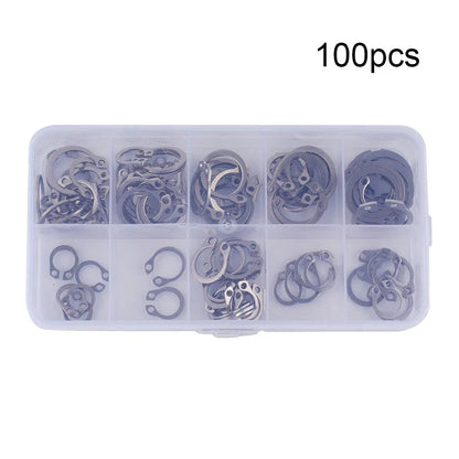 100Pcs/Set External Circlip Retaining Ring for Universal