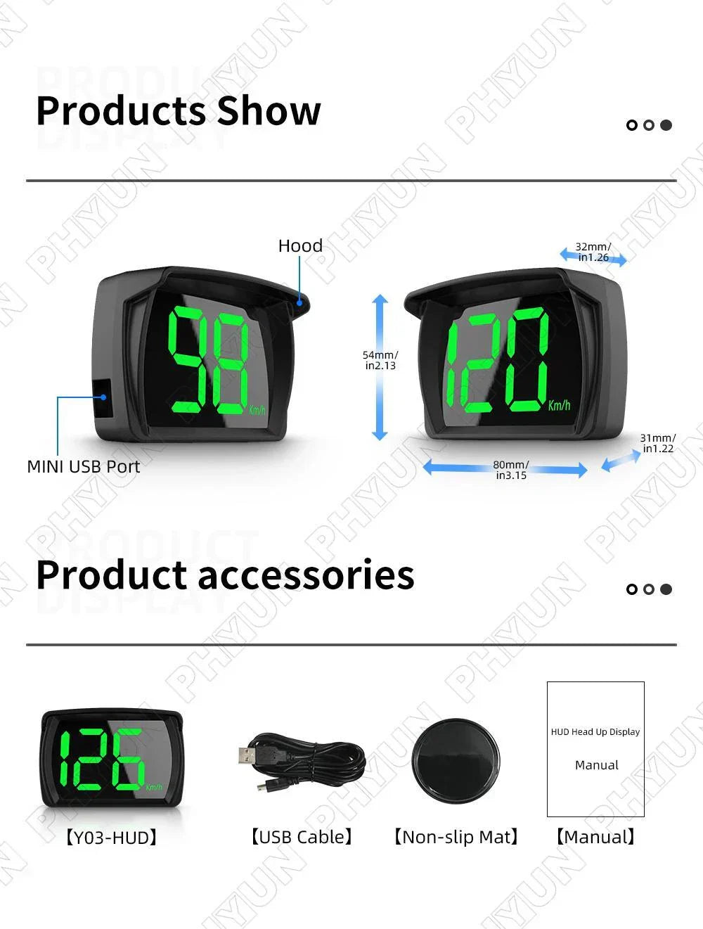 Universal Car Dashboard GPS HUD Digital Speedometer for All Models