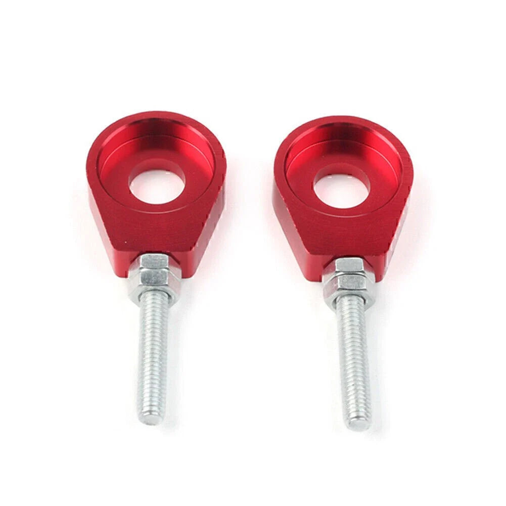 Red 12mm Chain Adjuster Block Tensioners for Pit Quad Dirt Bike ATV CRF50