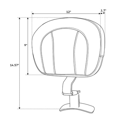 Front Backrest Pad for Harley Road King Street Glide (2009-2023)