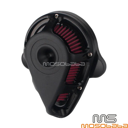 Black Air Filter Cleaner for Harley Touring Road King Dyna Street Bob (00-17)