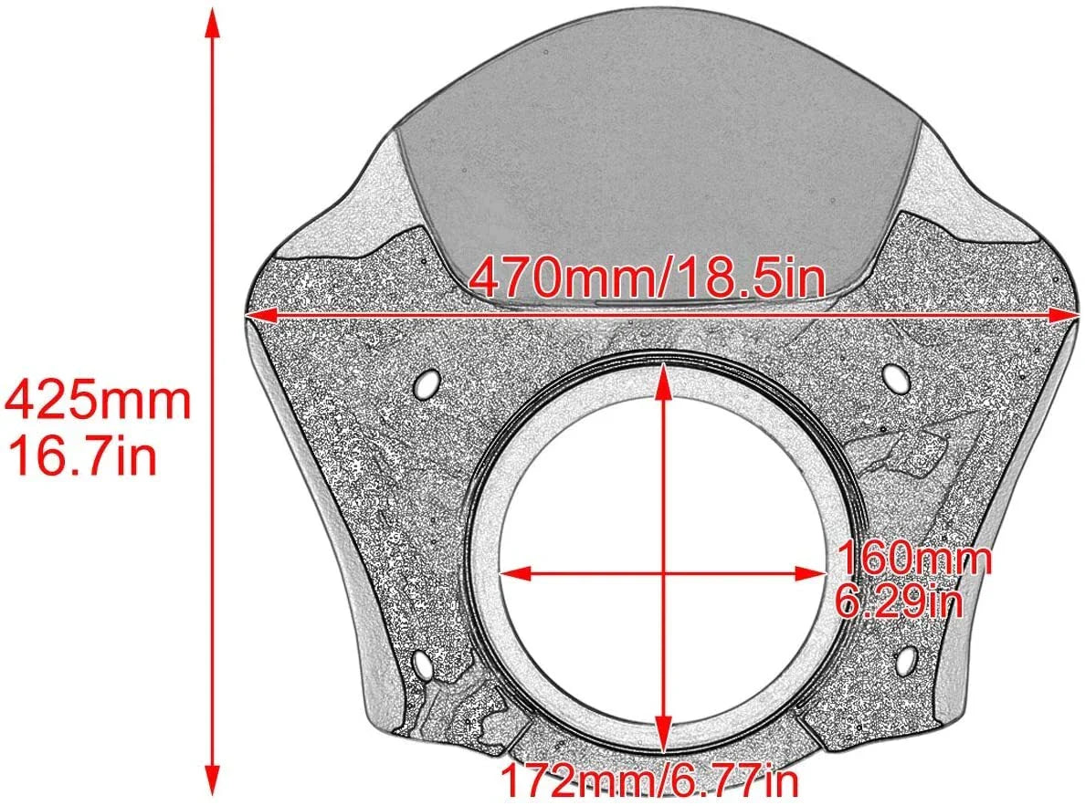 Headlight Gauntlet Fairing Mask for Harley Sportster XL 883 1200 (1988-2020)