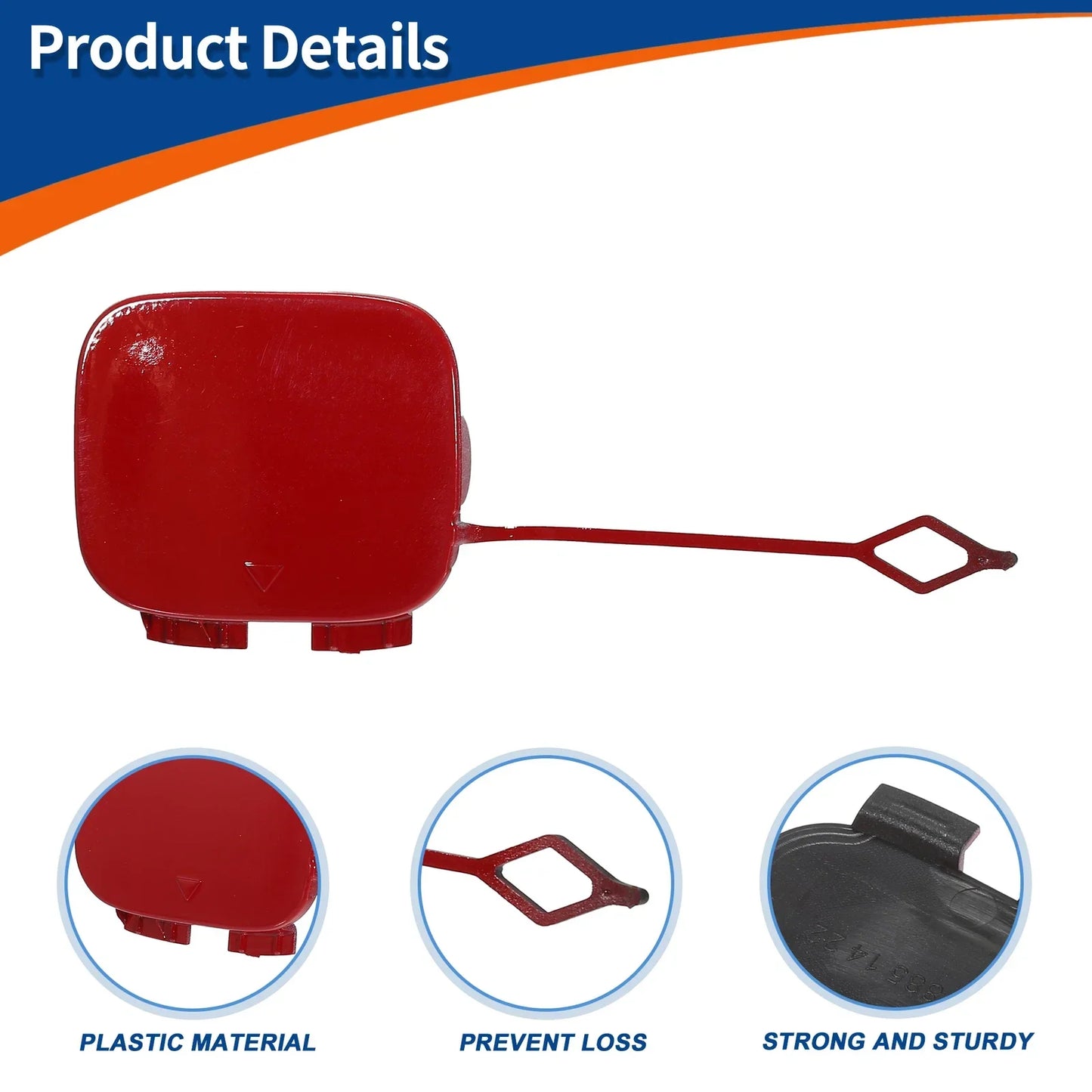 Rear Tow Hook Cover for Mercedes-Benz B-Class W246 (2012-2019) Red