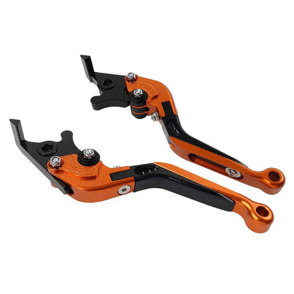 Orange Extendable Brake Clutch Levers for Kawasaki Z1000 ZX6R (2007-2018)