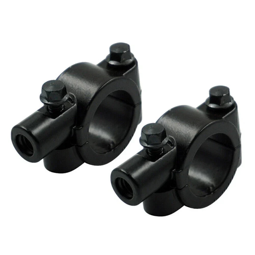25MM M8 Rearview Handlebar Mirror Mount Holders for Motorcycle Black