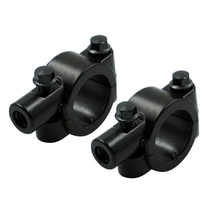 25MM M8 Rearview Handlebar Mirror Mount Holders for Motorcycle Black