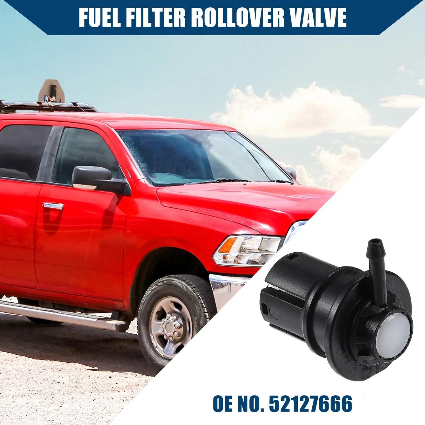 Fuel Filter Rollover Valve Pump for Dodge Ram 1500 2500 3500 (2002-2023)