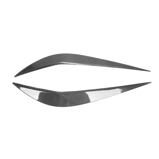 2x Carbon Fiber Headlight Eye Lid Styling for BMW M3 M4 (2014–2018)