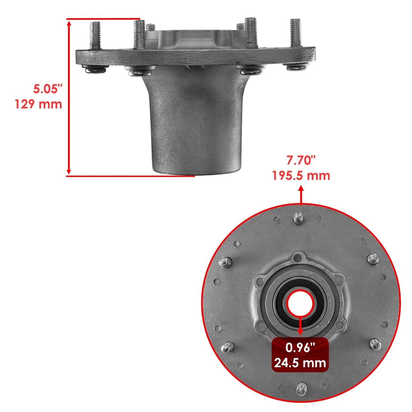 Deck Spindle Assembly for Exmark LZE20KA484 LZE22KA484 (2009–2018)