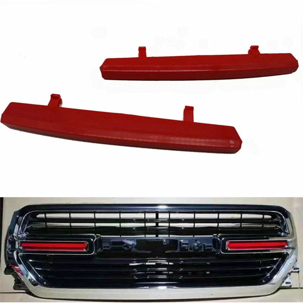 Front Grille Insert Cover Trims Red for Dodge Ram 1500 (2019-2021)