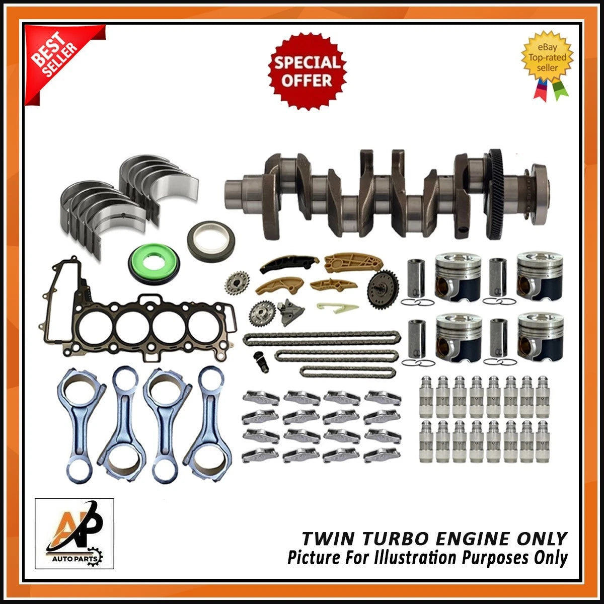 Crankshaft Rebuild Kit with Gear Replacement for Land Rover 2.0 Discovery (2005–2015)