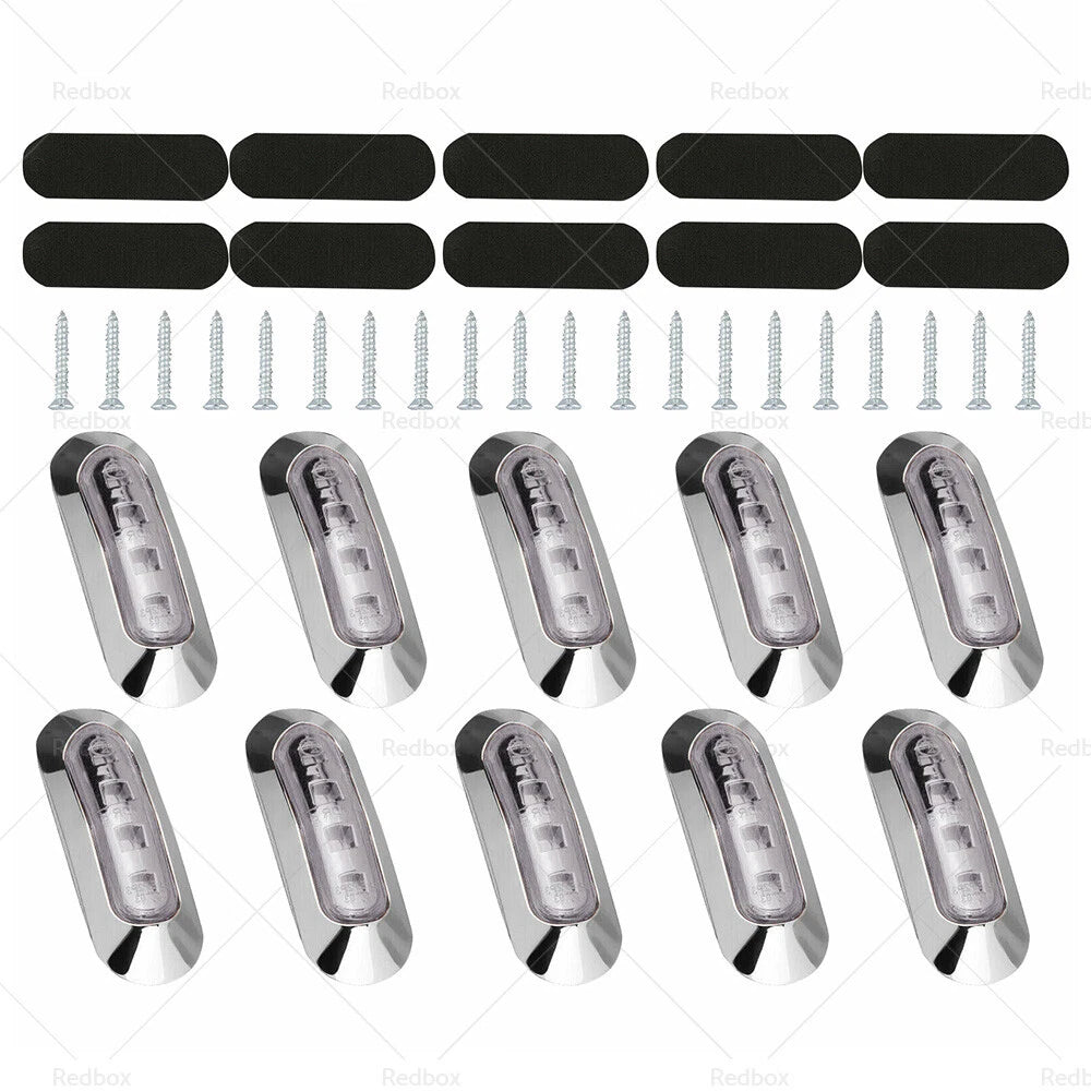 10x Amber/Red Clearance Lights for Truck Trailer Caravan
