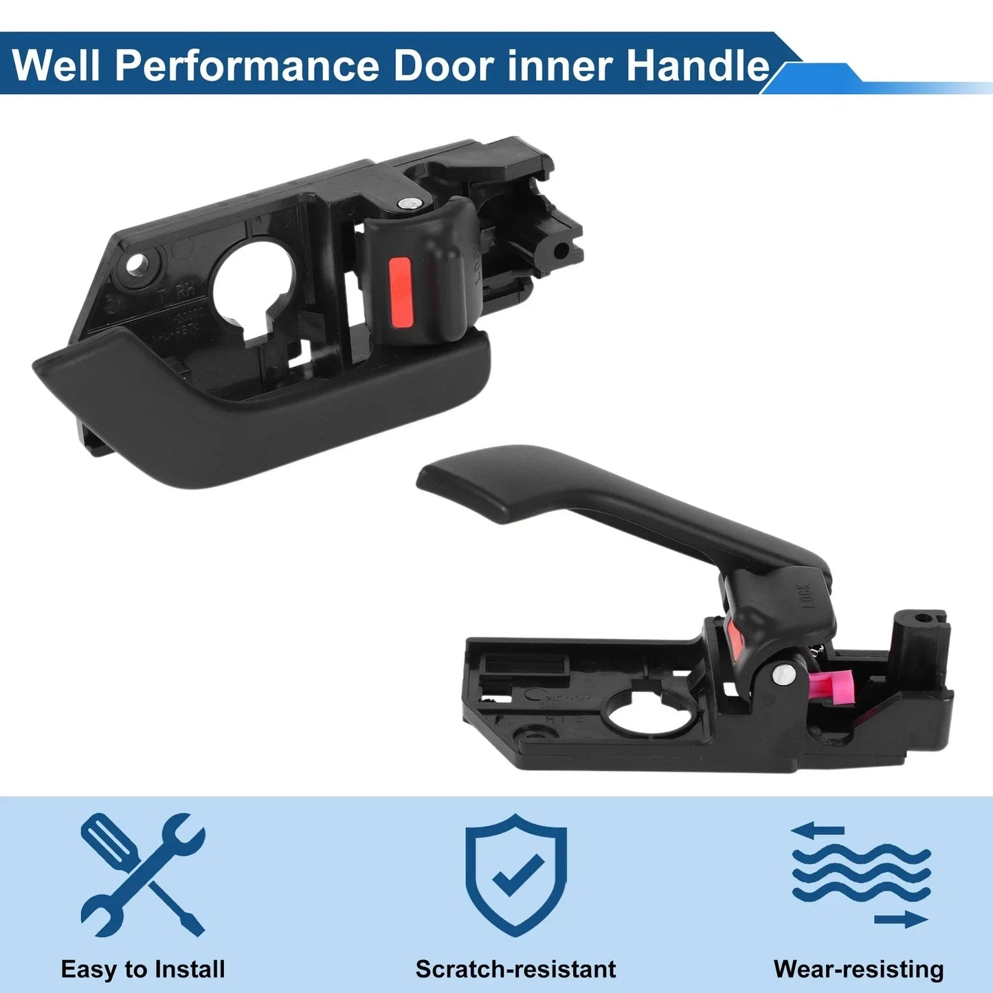Front Passenger Side Interior Door Handle for Hyundai Tiburon (2003-2008)