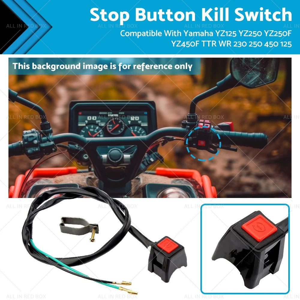 Stop Button Kill Switch for Yamaha YZ125 YZ250 YZ450F TTR WR (2002-2023)