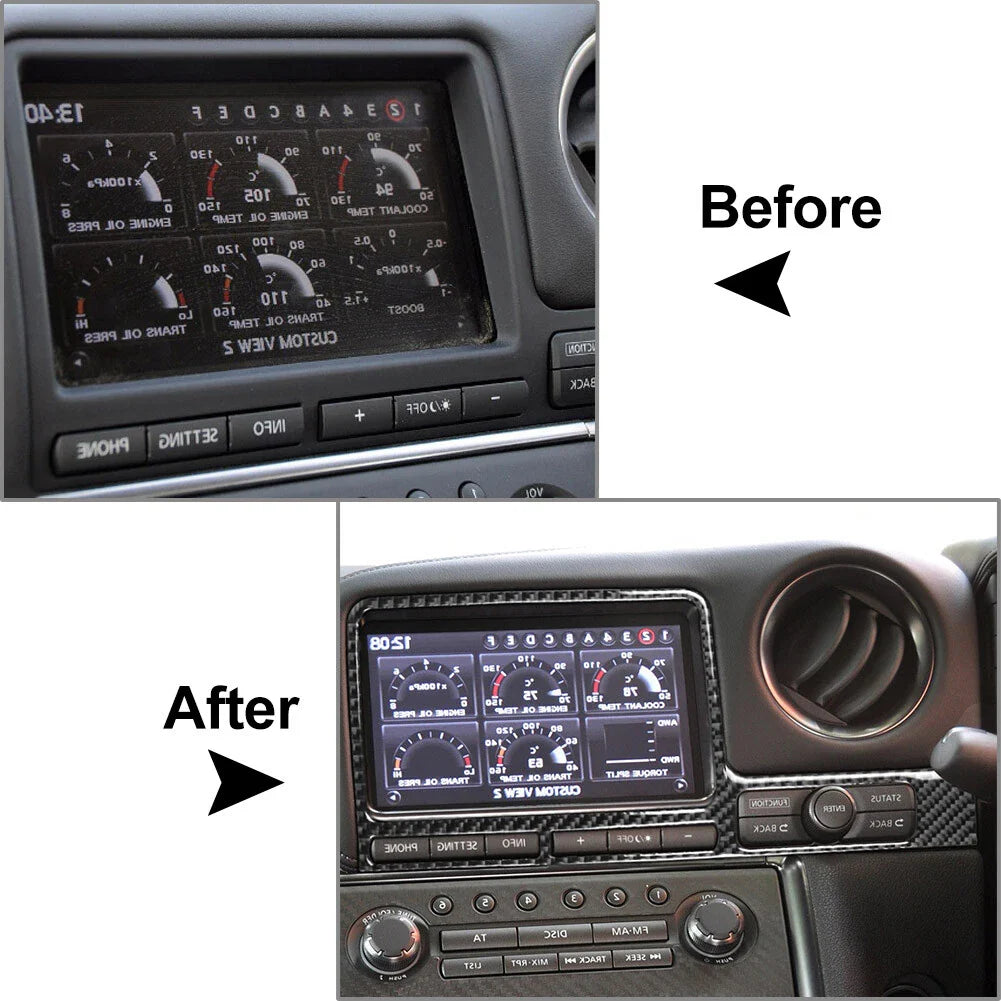 Nissan GTR R35 GPS Navigation Panel Cover Trim 2008-2016 Black