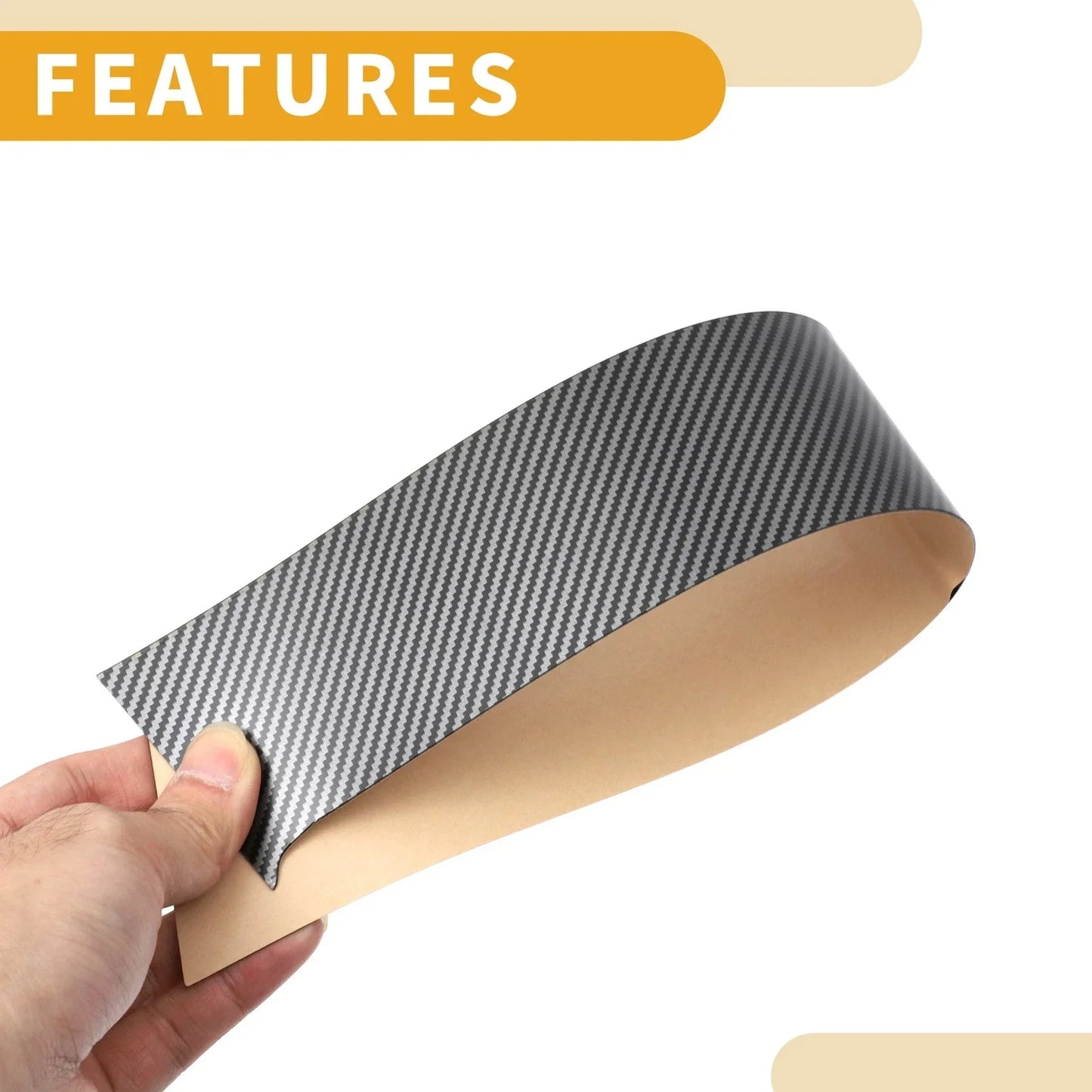 6 x Door Pillar Window Trim for Honda Fit (2013-2019) Carbon Fiber Black