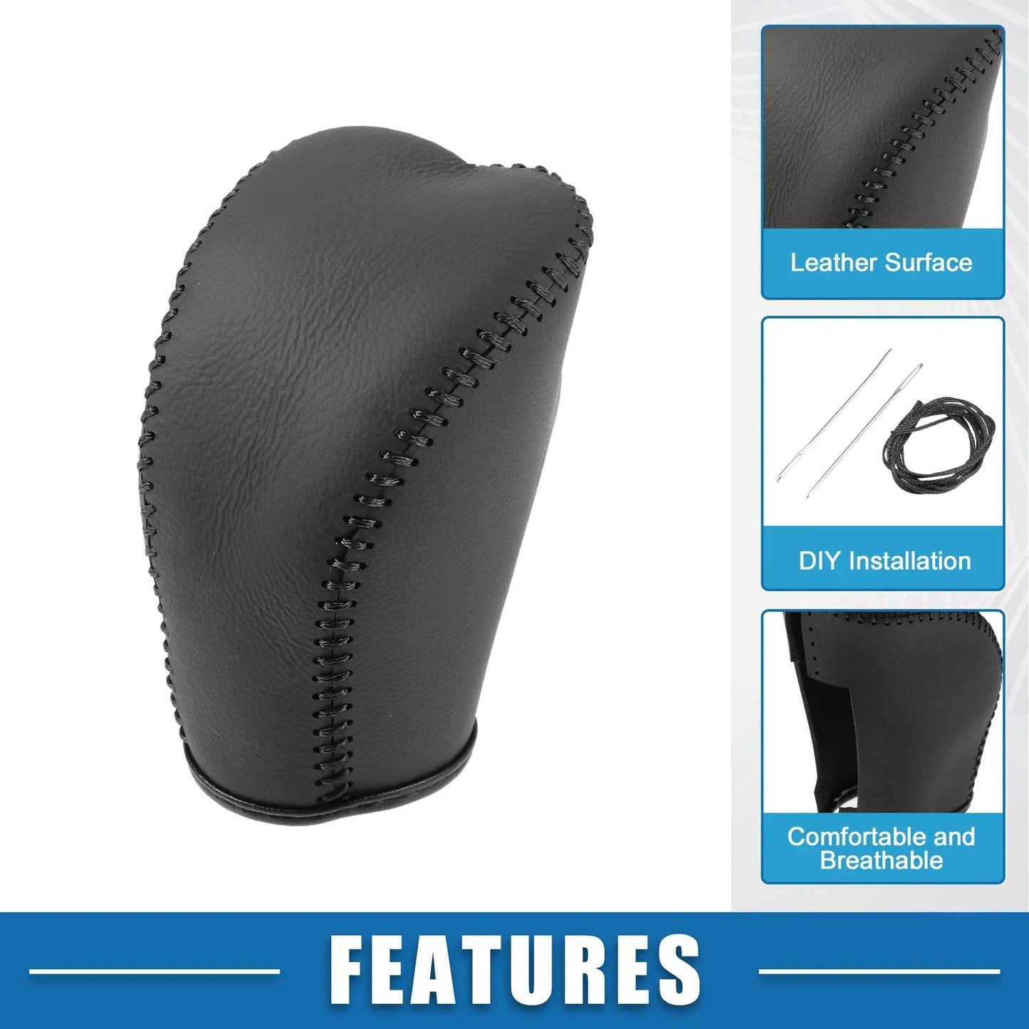 Auto Gear Shifting Knob Cover for Hyundai Santa Fe (2013-2017) Black Trim