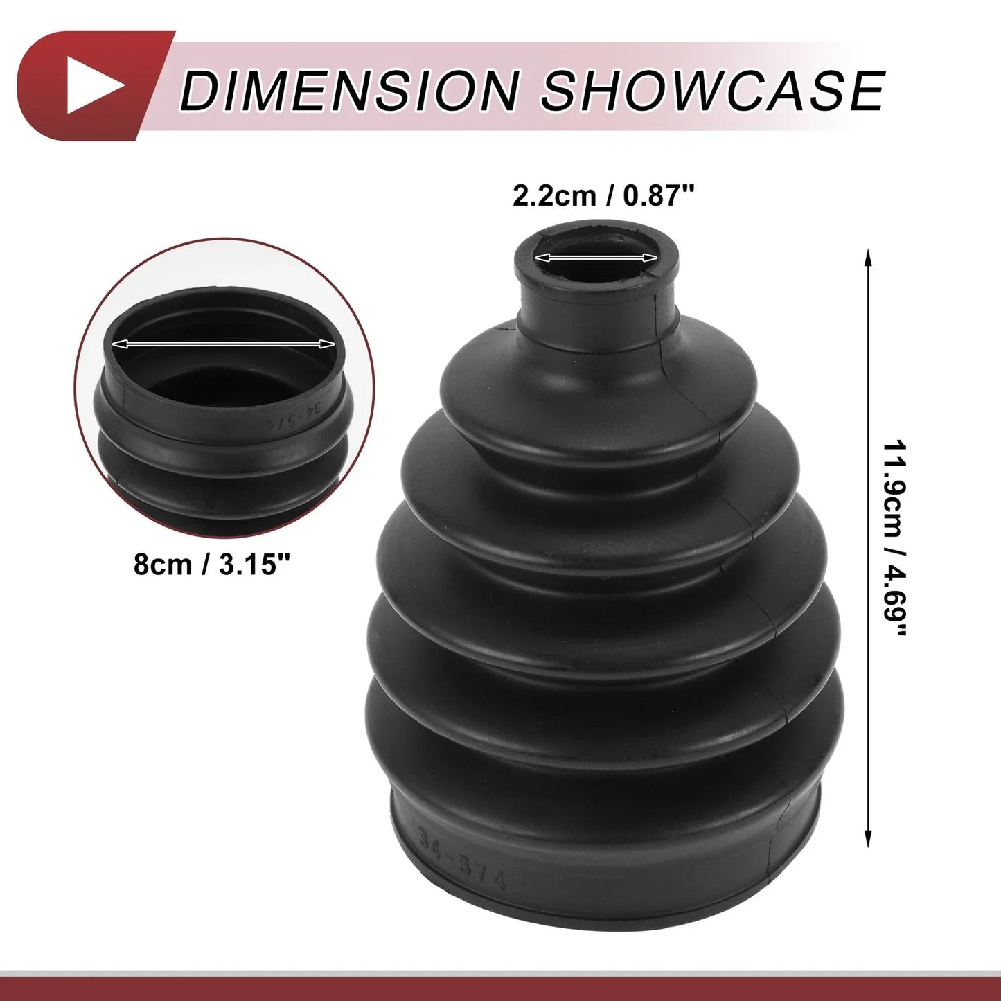 Outer CV Joint Boot Kit with Clamps for Honda Civic (2017-2021)