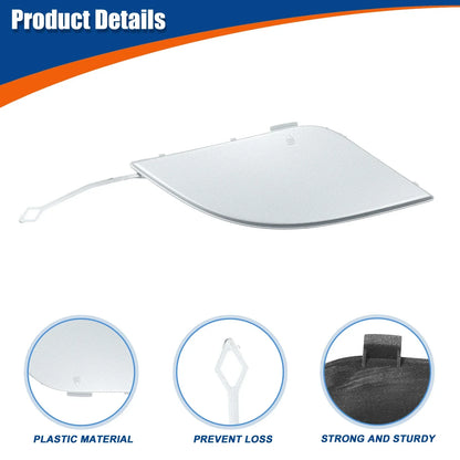 Rear Tow Hook Cover for Mercedes-Benz (2012-2015) Silver Tone