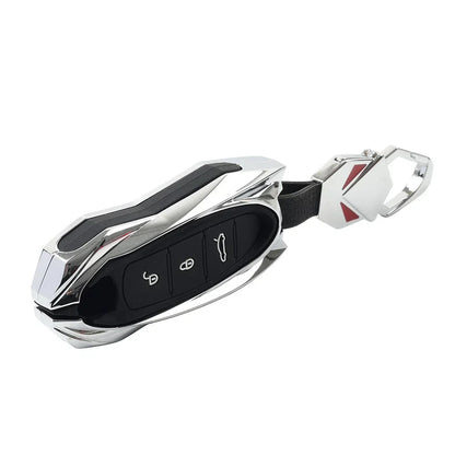 Remote Key Fob Case Cover for Porsche 718 911 Macan Cayenne Cayman Boxster