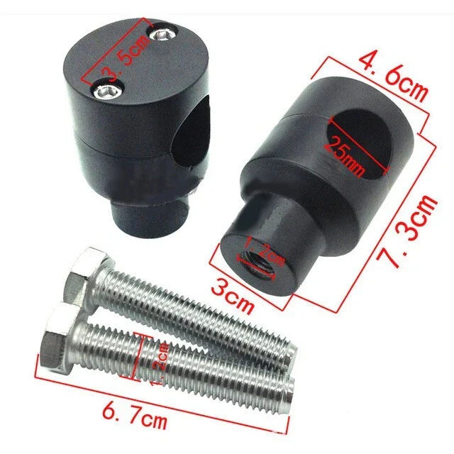 25mm Handlebar Risers Clamp for Bobber Chopper Motorbike