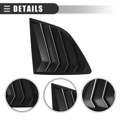 Rear Side Window Louvers Vent Cover for Honda CRV (2023) Carbon Fiber Pattern