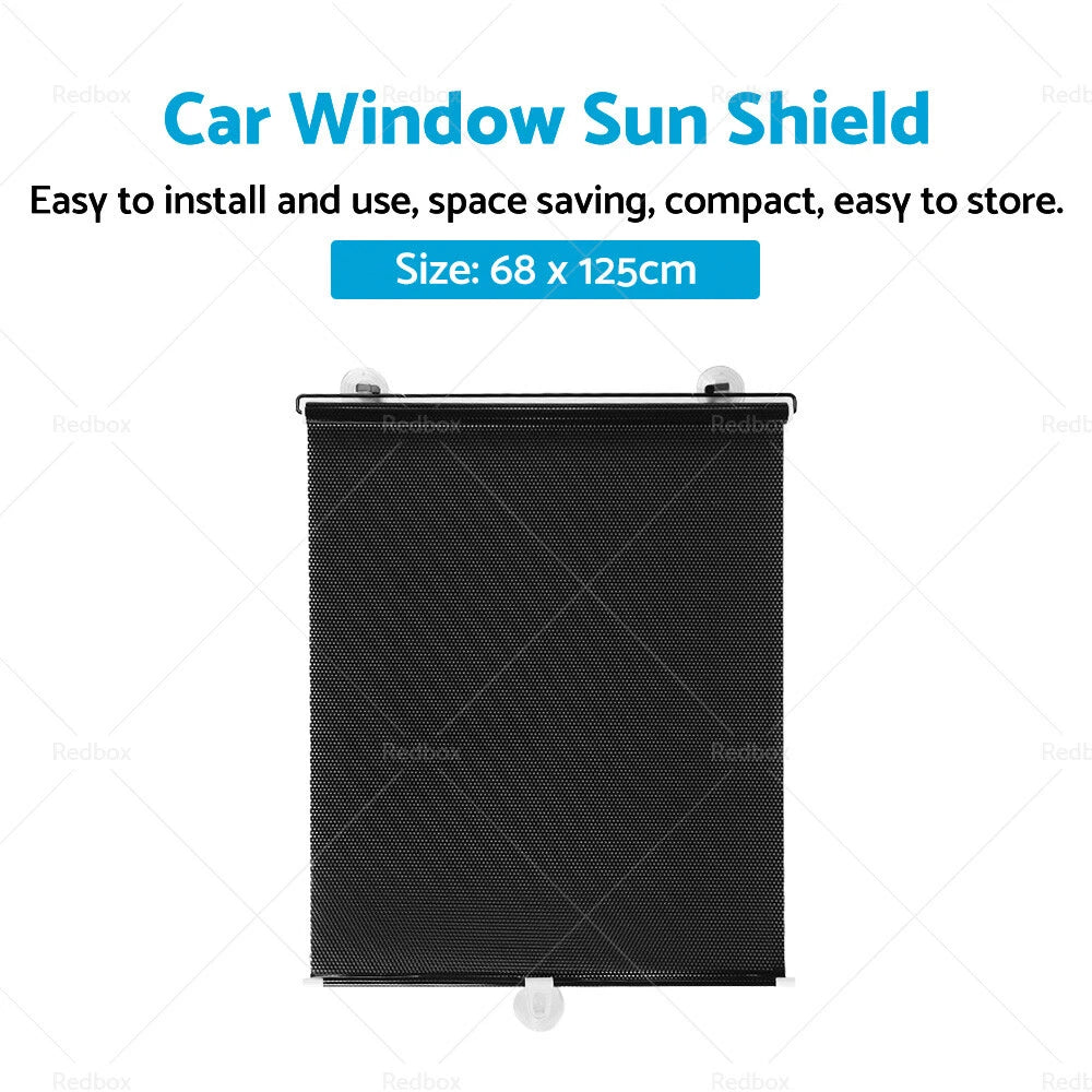Retractable Front Rear Windshield Sun Shade for Car - UV Block (All Years)