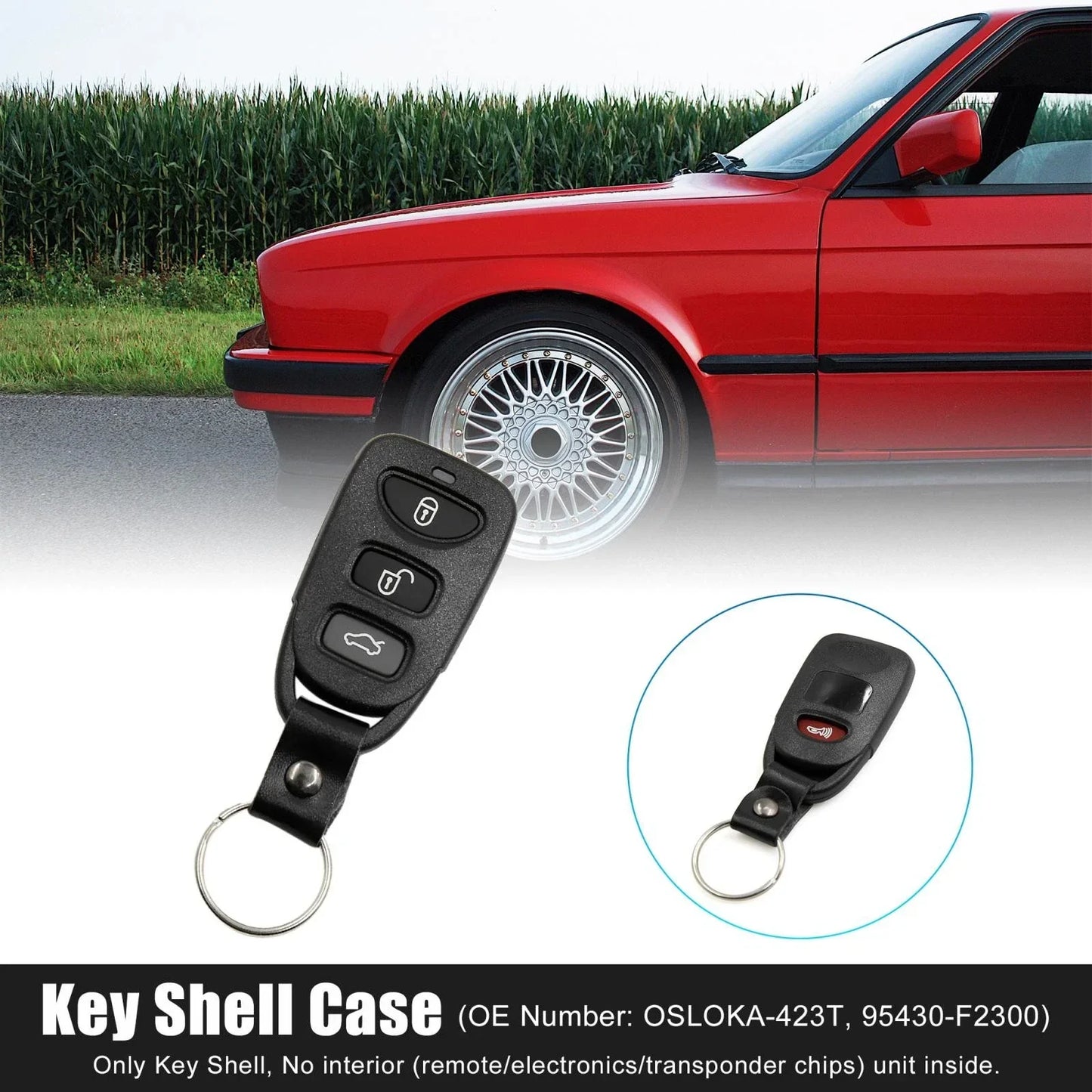 Car Key Fob Shell Case for Hyundai Elantra Sonata 4 Button (2011-2020)