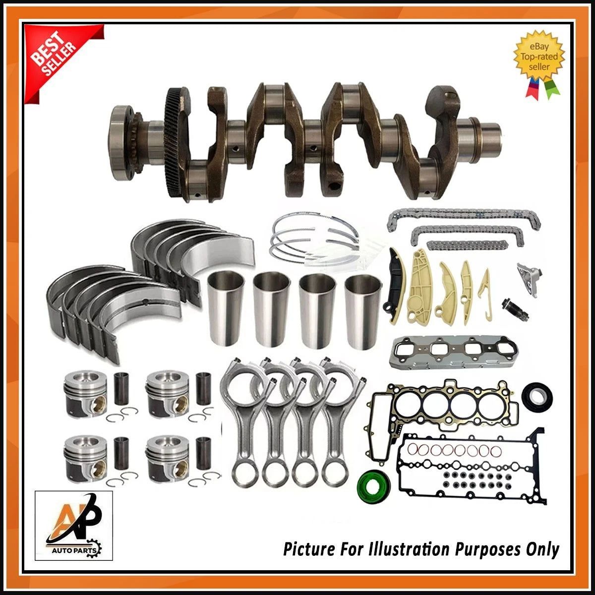 Crankshaft Rebuild Kit for Land Rover Jaguar 204DTA Ingenium Twin Turbo (New)