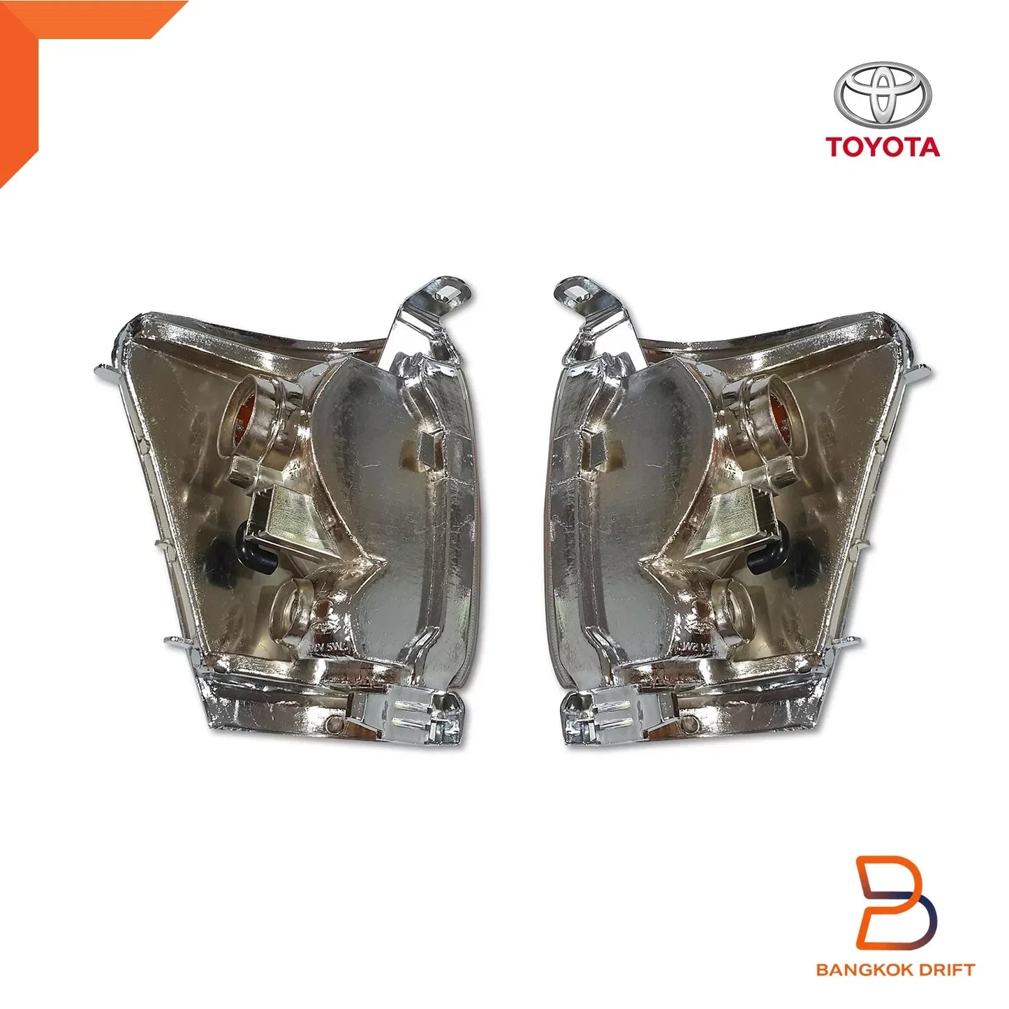 Chrome Front Corner Park Signal Lamps  For Toyota Hilux LN167 LN147 (1997-2001)